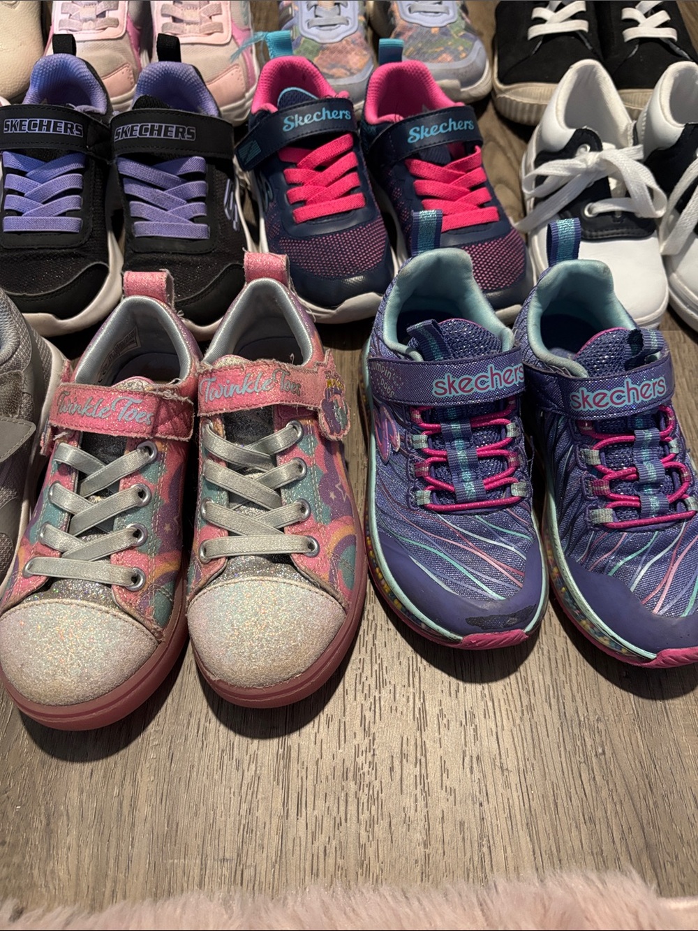 Assorted Kids Sneakers Pack - Pink, Purple, Black, White (11 pairs) - Picture 2 of 6